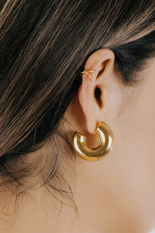 Chunky Gold Hoop Earrings